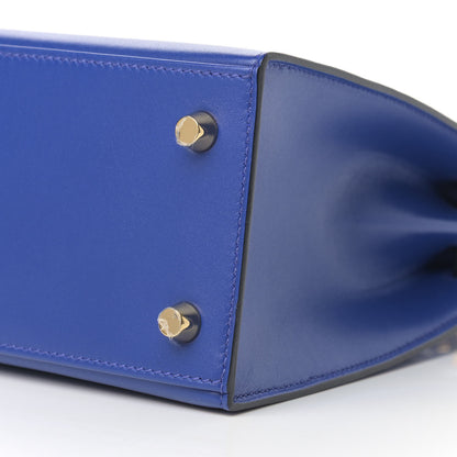 Hermes Tadelakt Kelly Sellier 25 Bleu Electrique 10 of 18