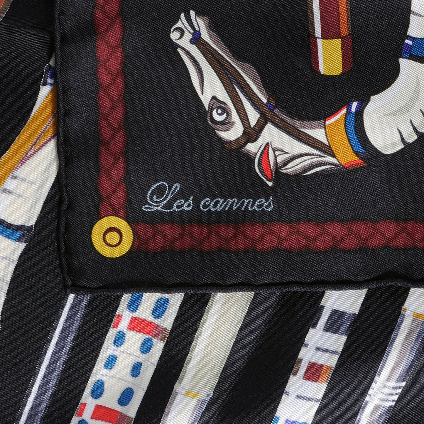 Silk Les Cannes Scarf 90