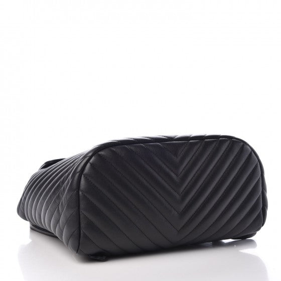 Chanel Calfskin Chevron Quilted Large Urban Spirit Backpack Black 4 of 7