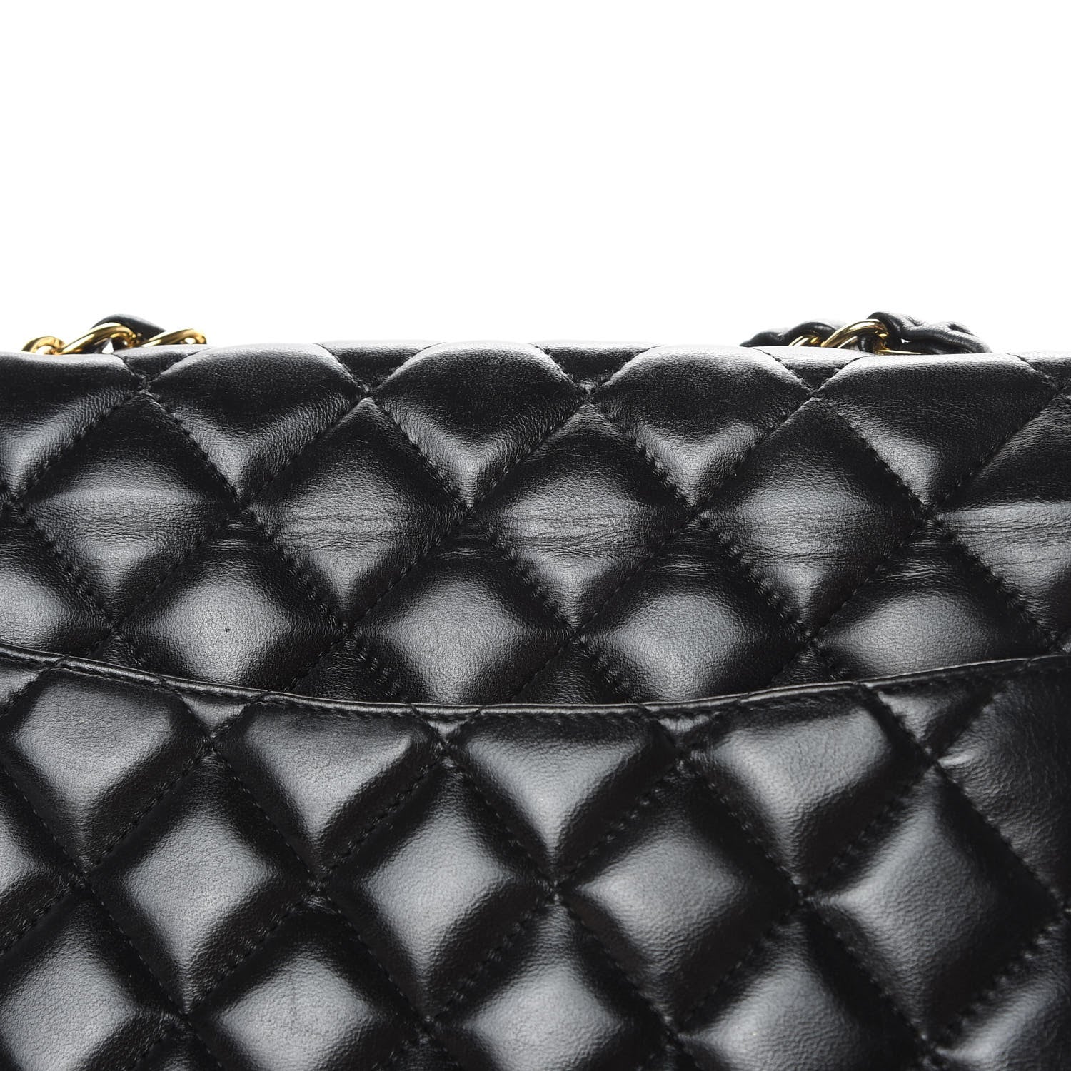 Chanel Lambskin Quilted Jumbo Single Flap Black 14 of 14