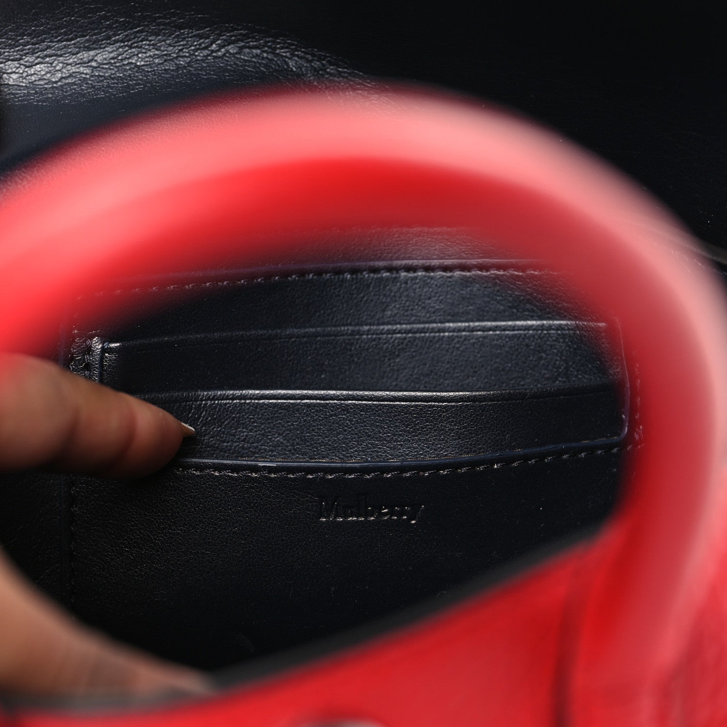 Mulberry Heavy Grain Mini Bayswater Lancaster Red 6 of 8