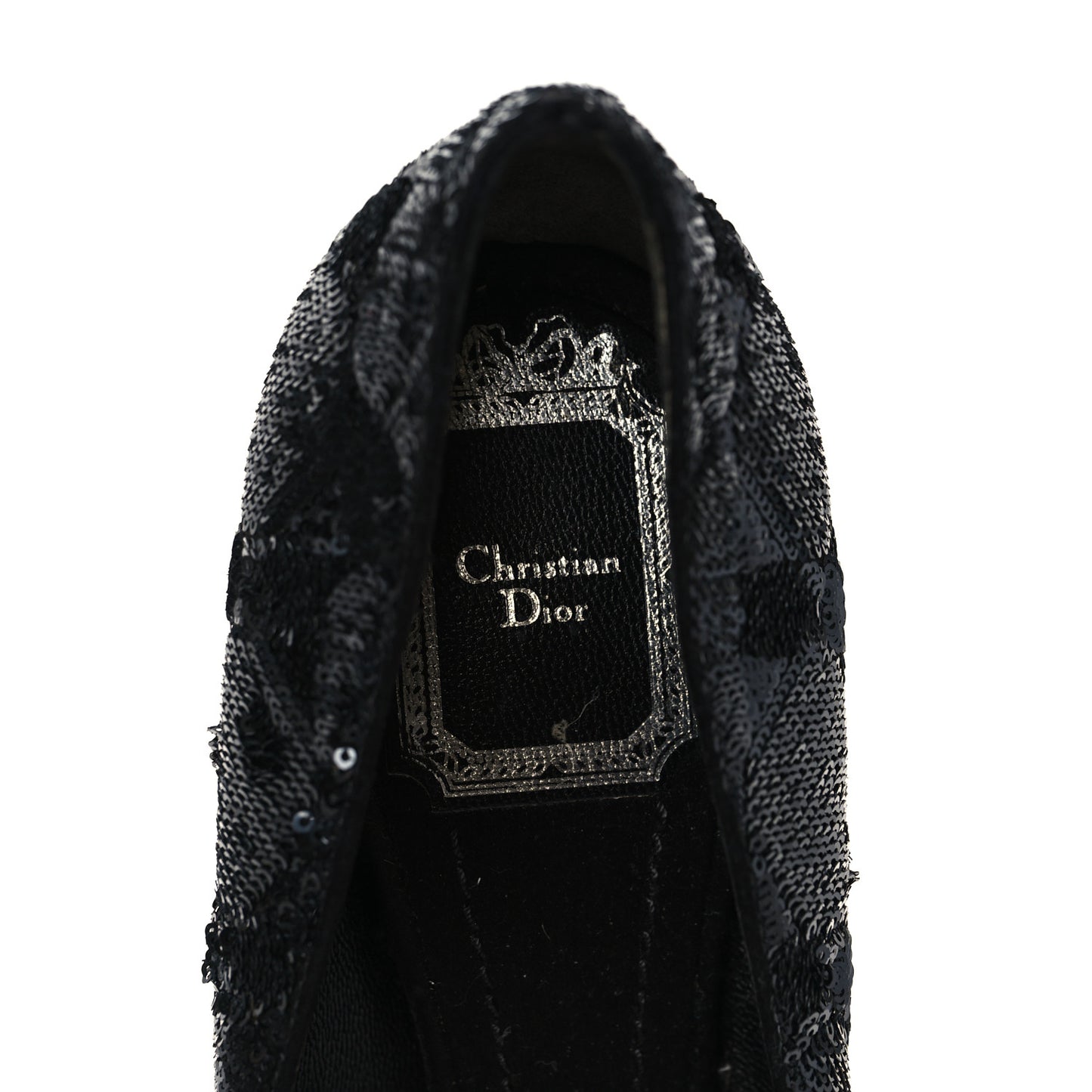 Sequin Pumps 36.5 Black Gold