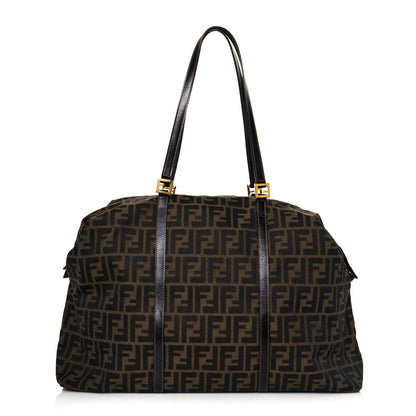 Fendi Zucca Large Zip Tote Tobacco 1 of 12