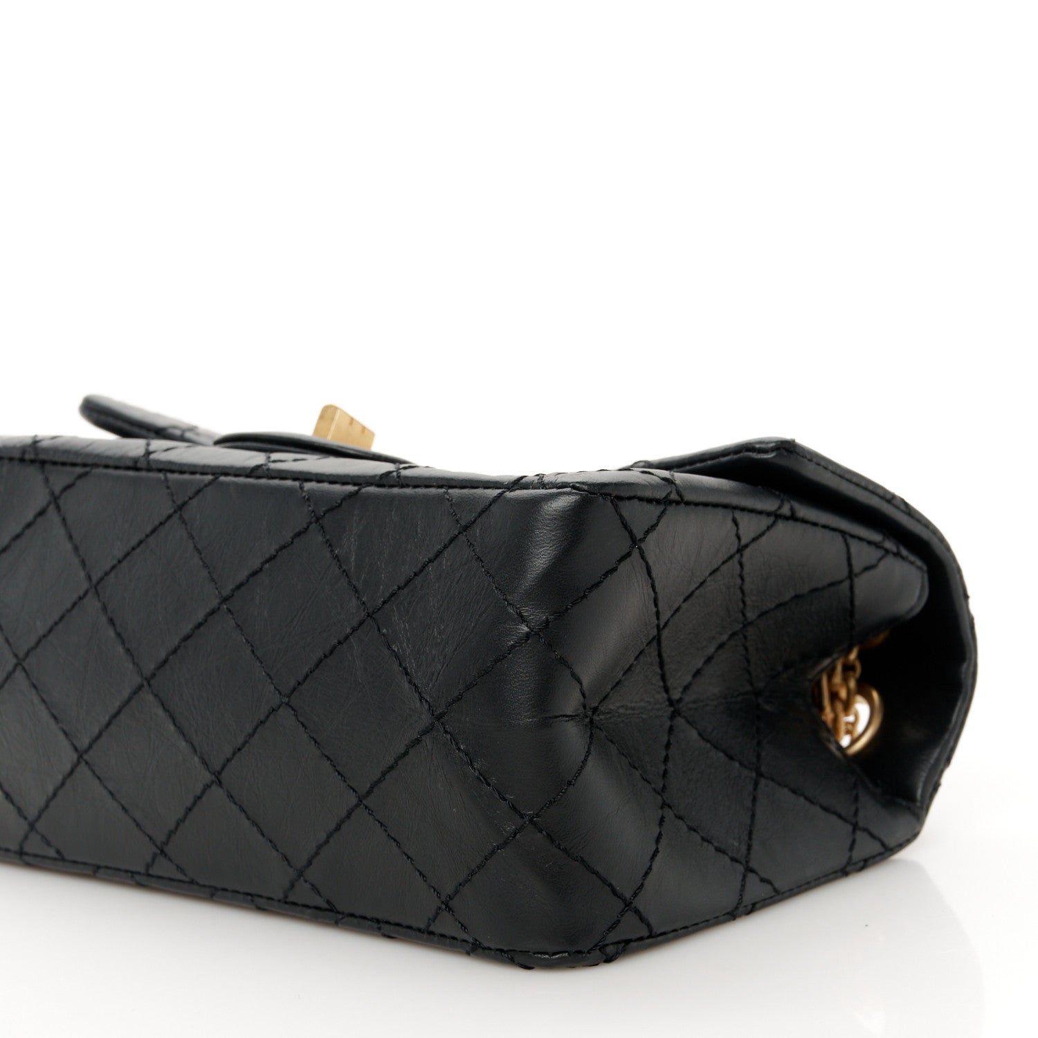 Chanel Aged Calfskin Quilted 2.55 Reissue Mini Flap Black 10 of 11
