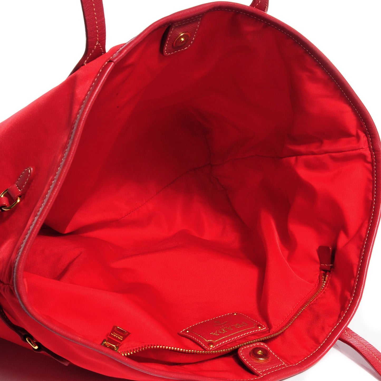 Tessuto Saffiano Tote Rosso