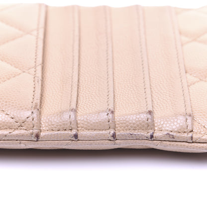 Chanel Iridescent Caviar Quilted Classic iPhone Pouch Beige 14 of 15