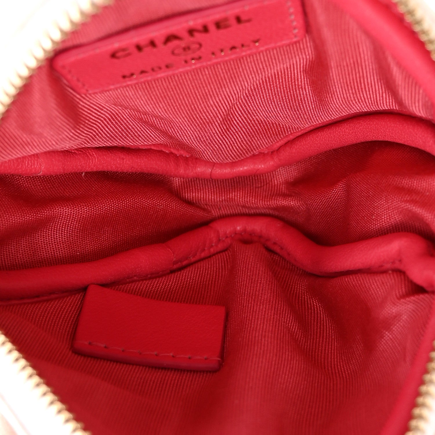 Chanel Lambskin Quilted Diamond Arm Coin Purse White 5 of 13
