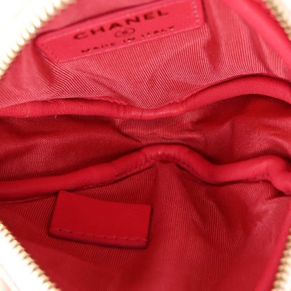 Chanel Lambskin Quilted Diamond Arm Coin Purse White 5 of 13