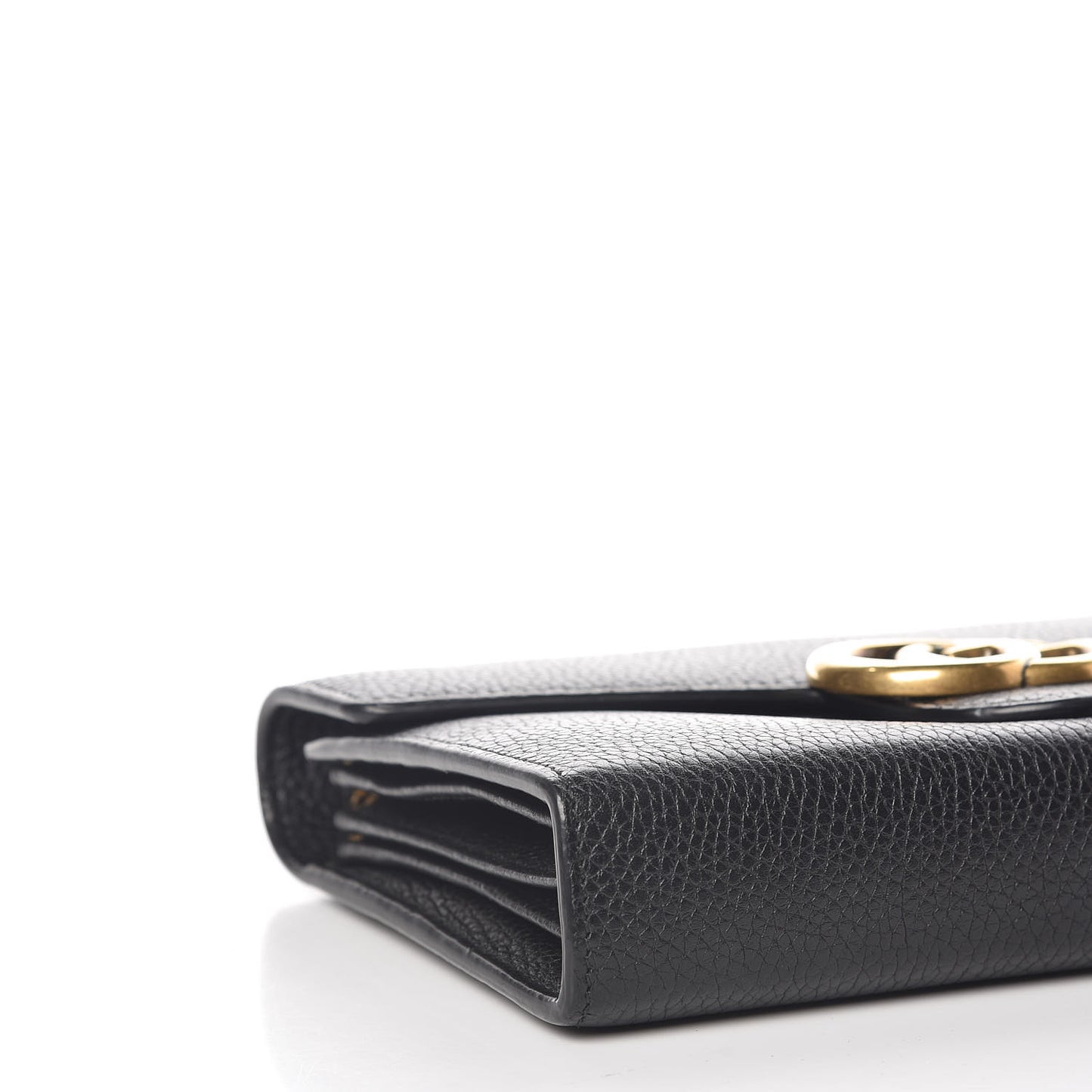 Calfskin GG Marmont Chain Wallet Black