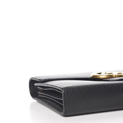 Gucci Calfskin GG Marmont Chain Wallet Black 5 of 9