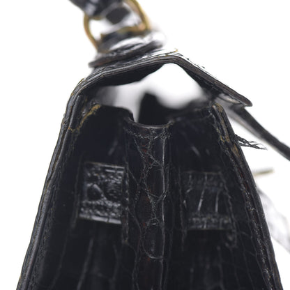 Hermes Shiny Niloticus Crocodile Kelly 28 Black 11 of 34