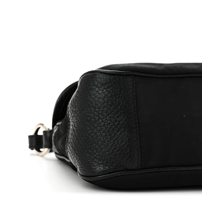 Prada Nylon Vitello Daino Hobo Black 8 of 9