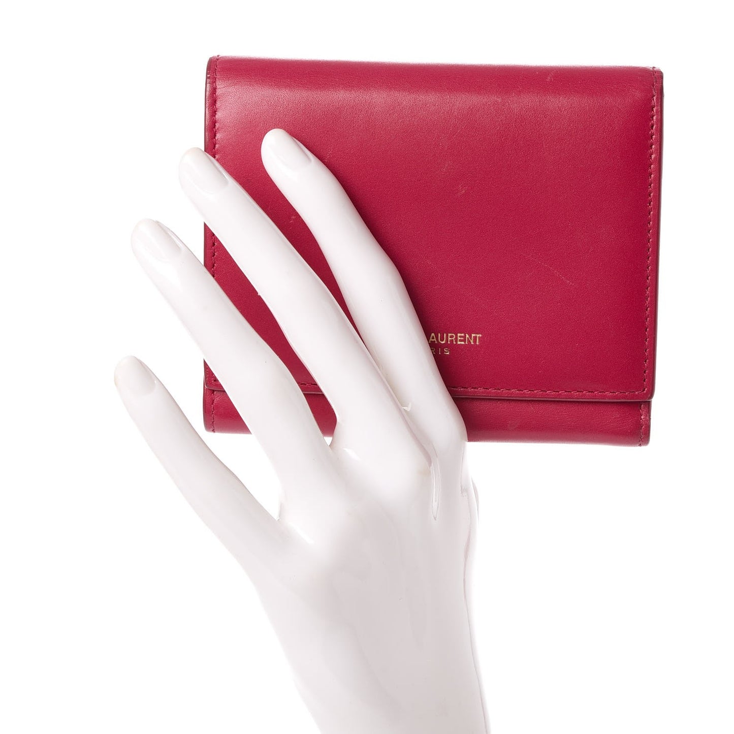 Calfskin Trifold Wallet Pink