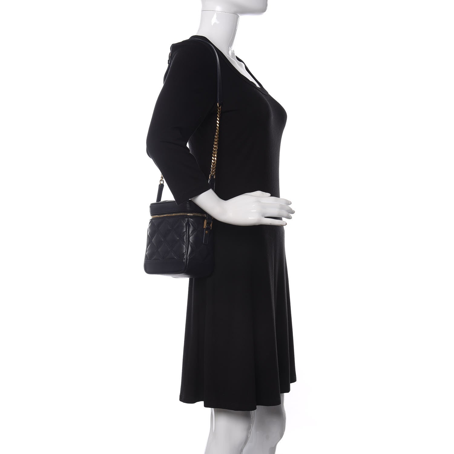 Saint Laurent Grain De Poudre Quilted 80's Vanity Deep Marine 2 of 8