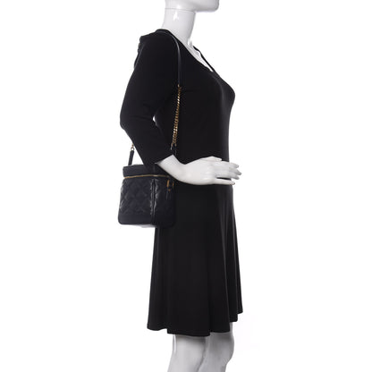 Saint Laurent Grain De Poudre Quilted 80's Vanity Deep Marine 2 of 8