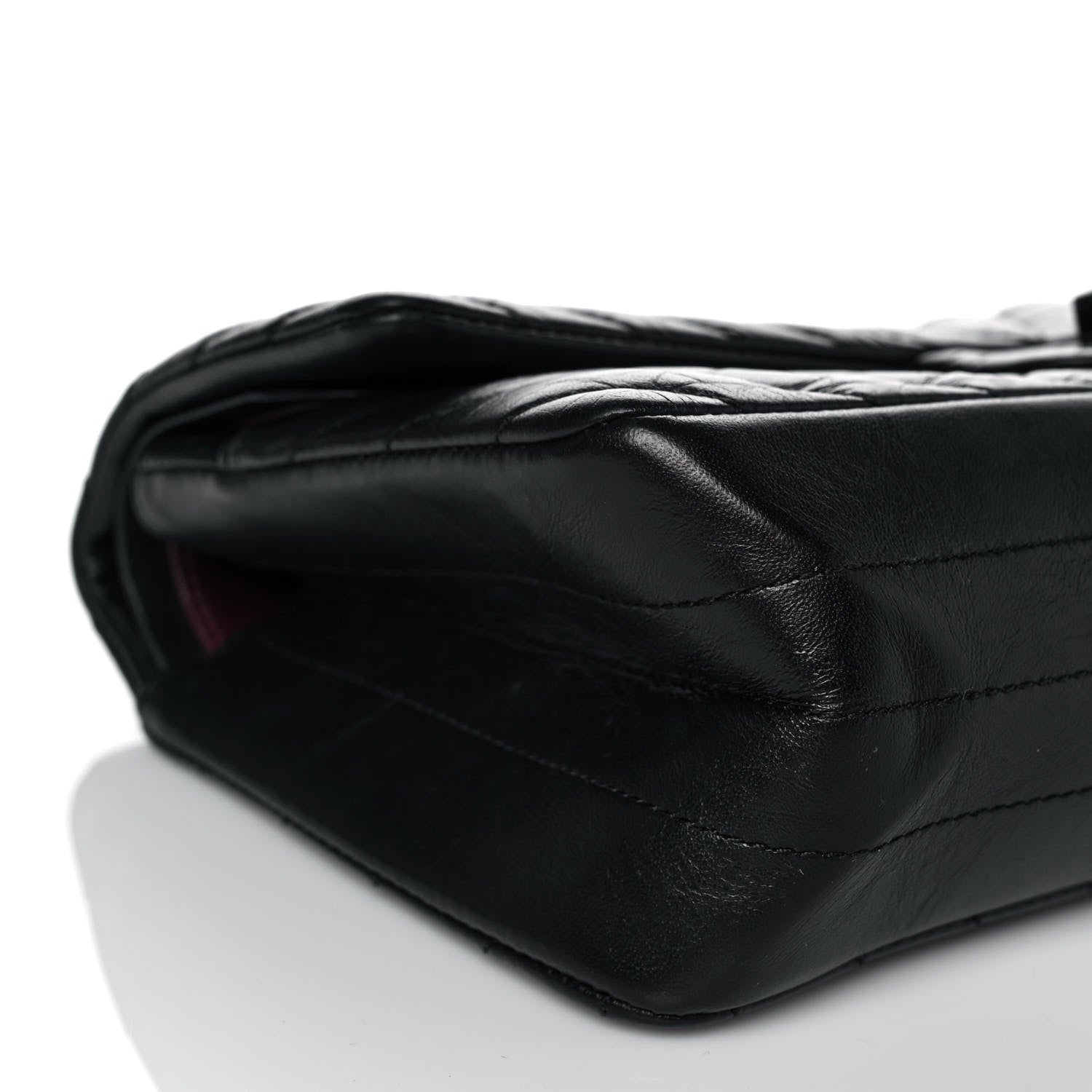 Chanel Aged Calfskin Chevron Quilted 2.55 Reissue 225 Flap So Black 8 of 11