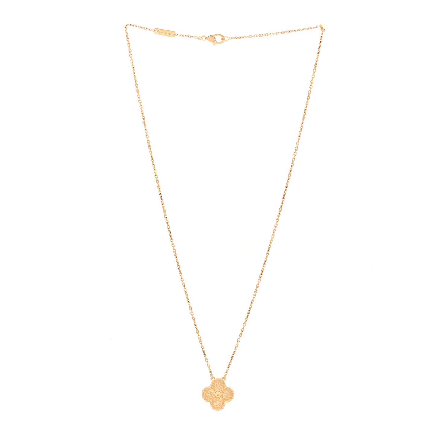 18K Yellow Gold Vintage Alhambra Pendant Necklace