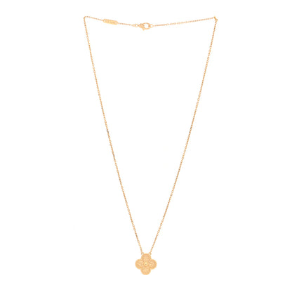 Van Cleef & Arpels 18K Yellow Gold Vintage Alhambra Pendant Necklace 3 of 5