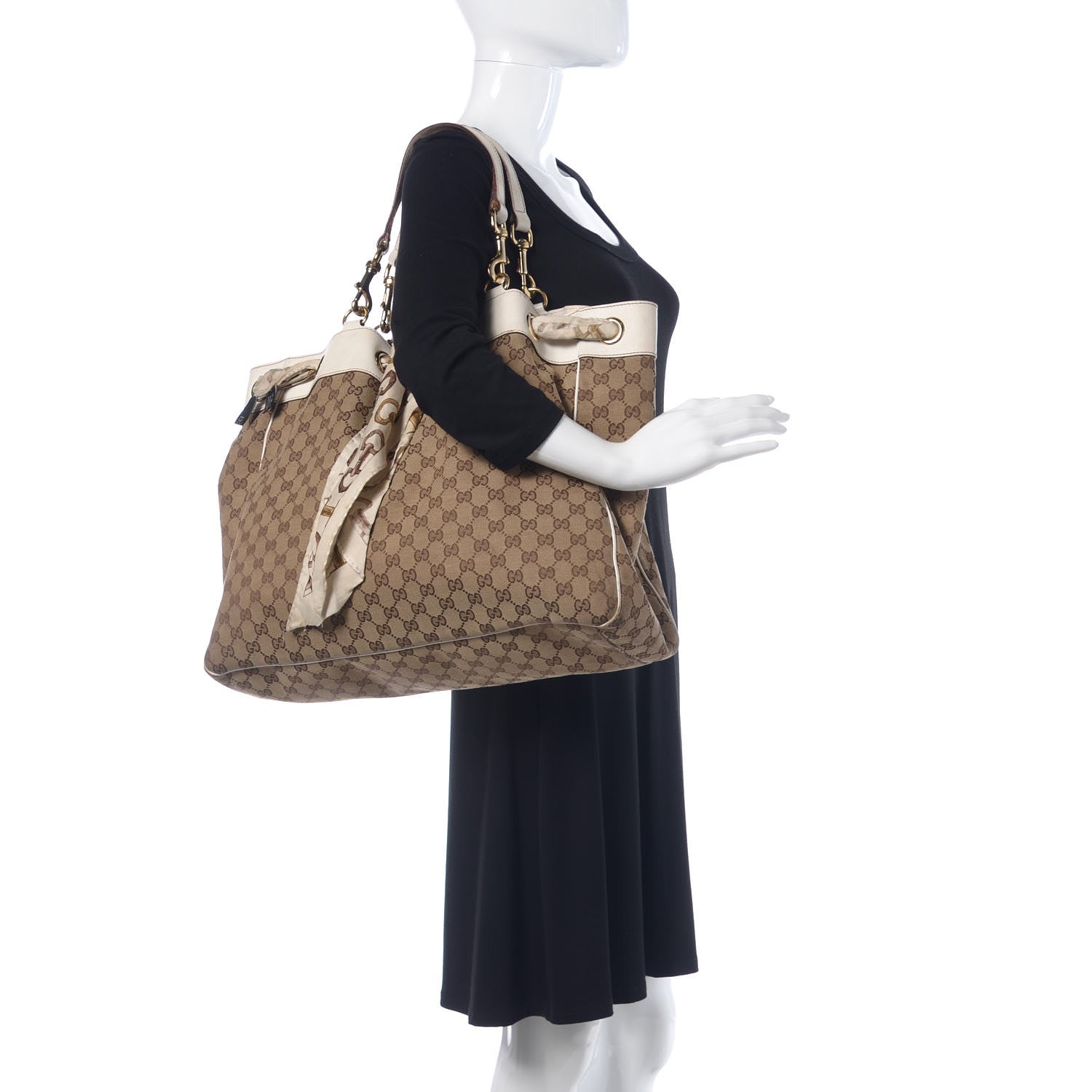 Gucci Monogram Large Positano Tote Off White 2 of 21