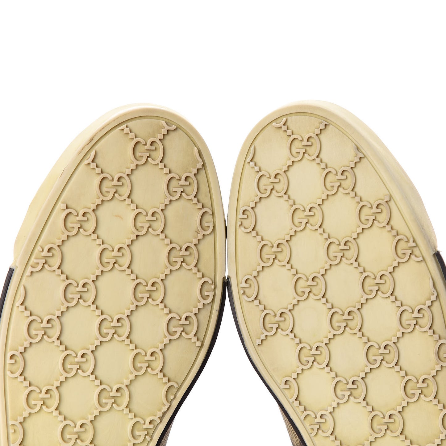 GG Monogram Web Womens Script Sneakers 38 Brown