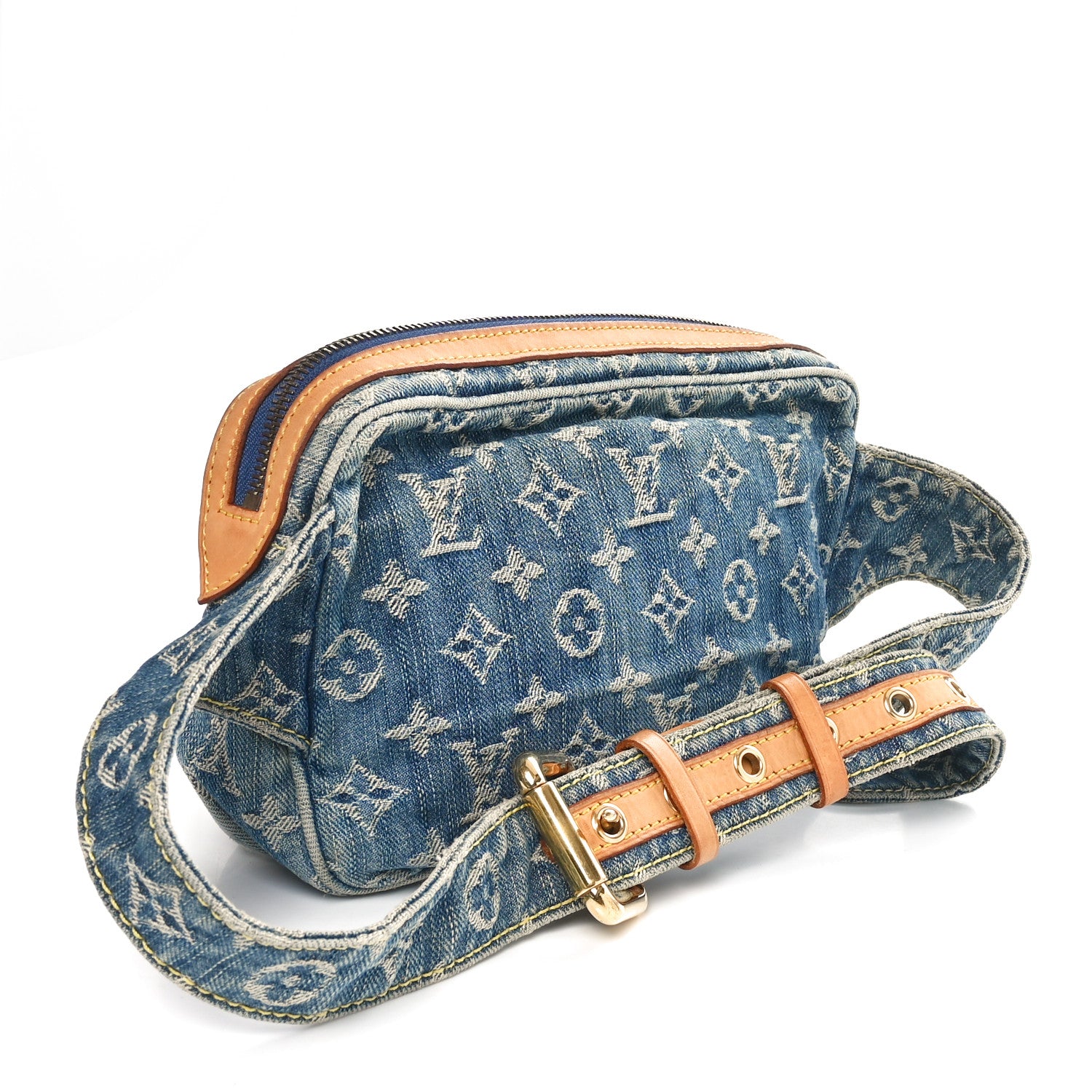 Louis Vuitton Monogram Denim Bum Bag Blue 2 of 10