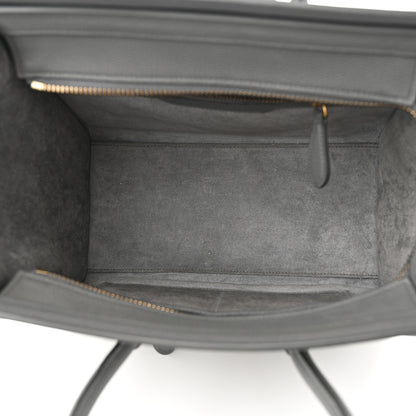 Celine Baby Drummed Calfskin Micro Luggage Kohl 5 of 12