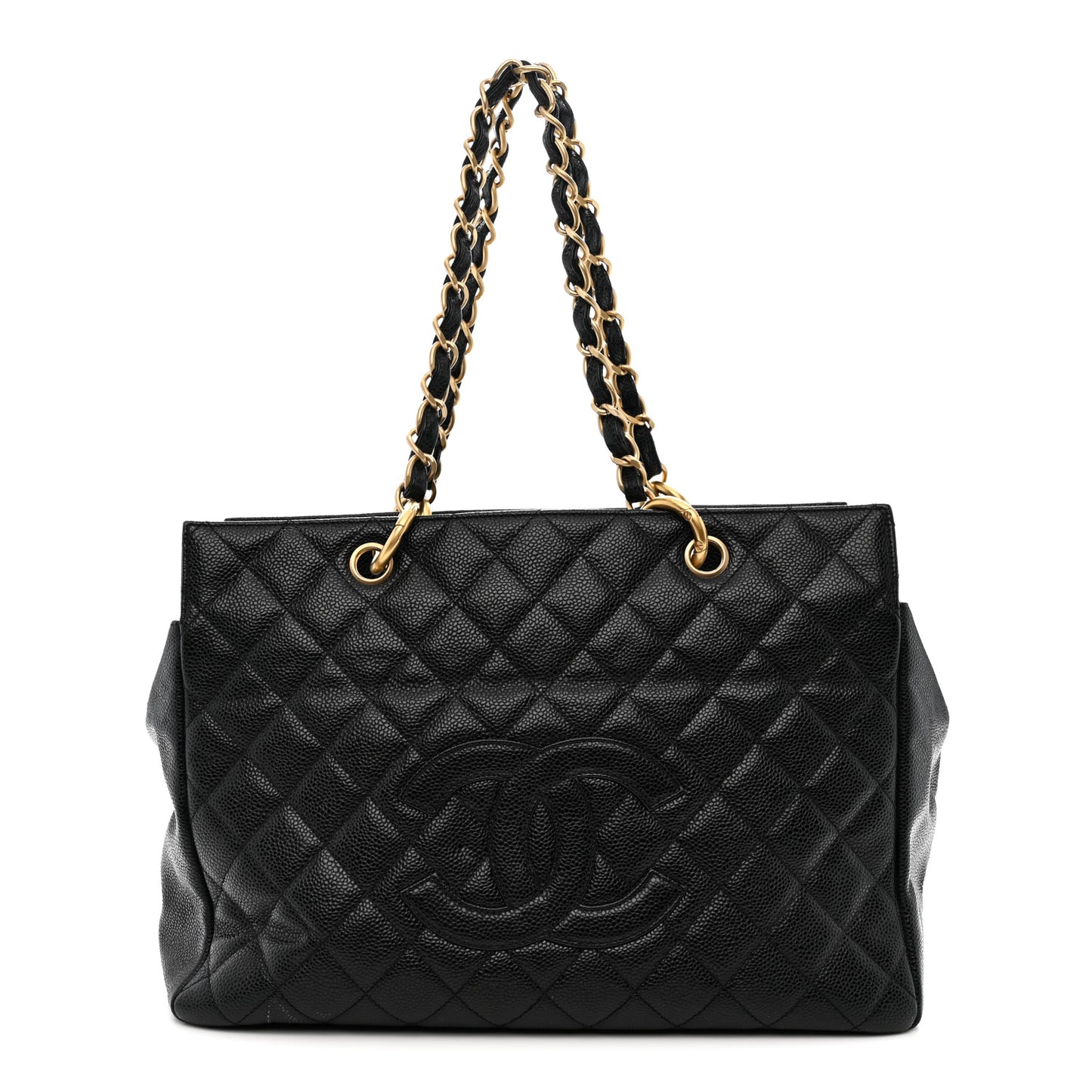Caviar Quilted Grand Timeless Tote GTT Black