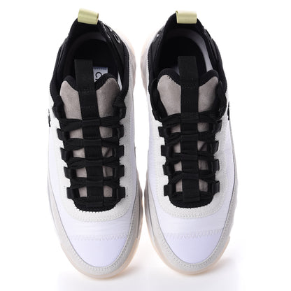 Chanel Calfskin Suede Nylon CC Sneakers 36 White Grey Yellow 5 of 10