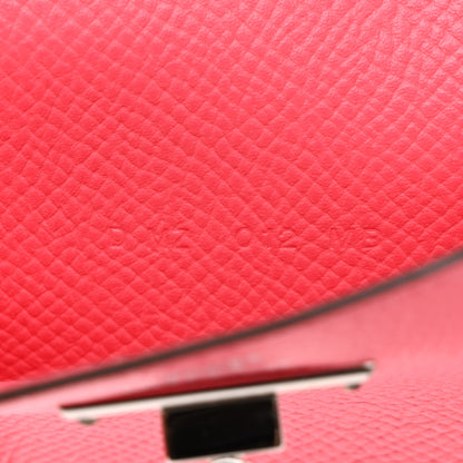 Hermes Epsom Kelly Pocket Compact Wallet Rose Azalee 5 of 8