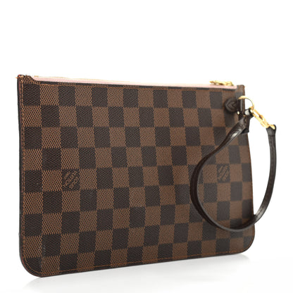 Louis Vuitton Damier Ebene Neverfull MM GM Pochette Rose Ballerine 3 of 9