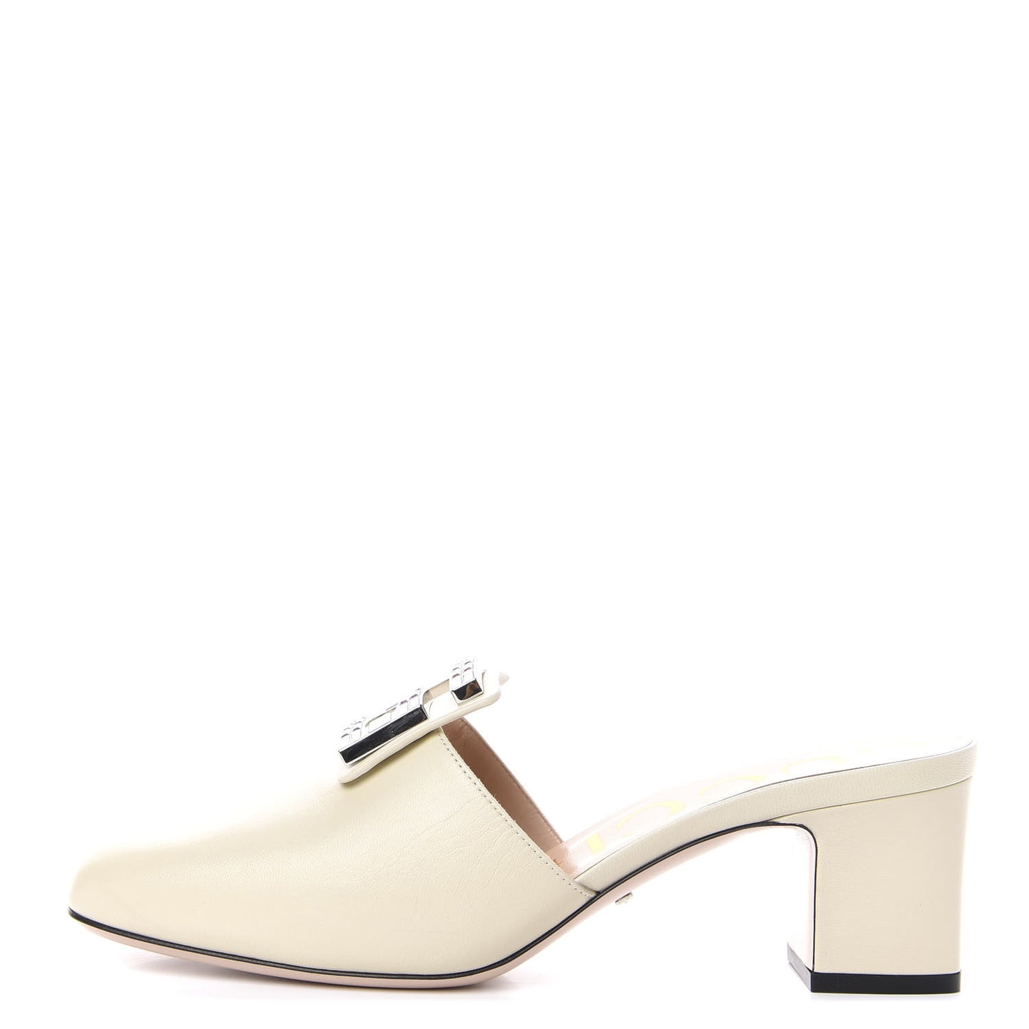 Malaga Kid Crystal Square G Madelyn Mules 39 Vintage White