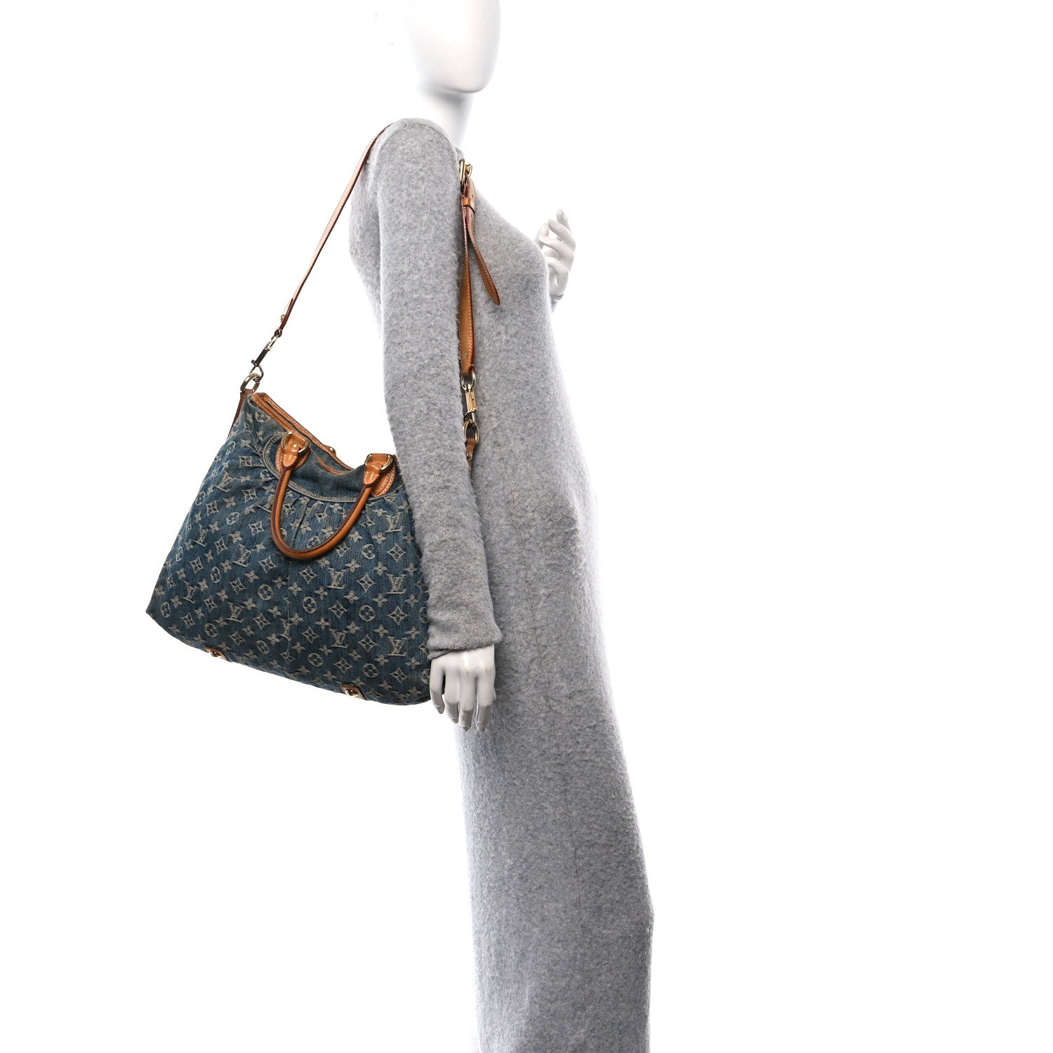 Louis Vuitton Denim Neo Cabby GM Blue 3 of 11