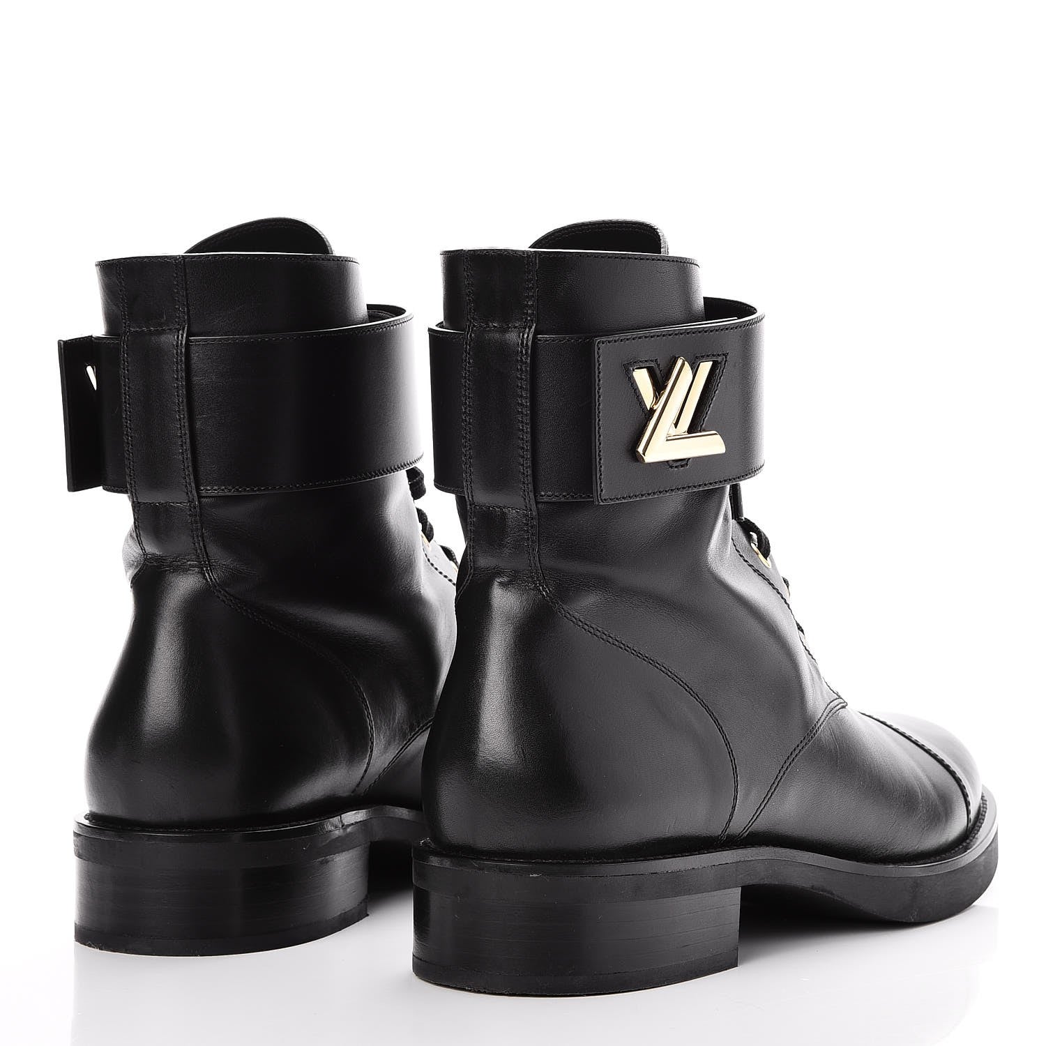 Louis Vuitton Calfskin Wonderland Ranger Boots 41 Black 4 of 9