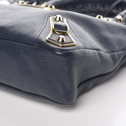Balenciaga Chevre Gold Metallic Edge Hardware Town Bleu Nuit Dark Sea 13 of 13