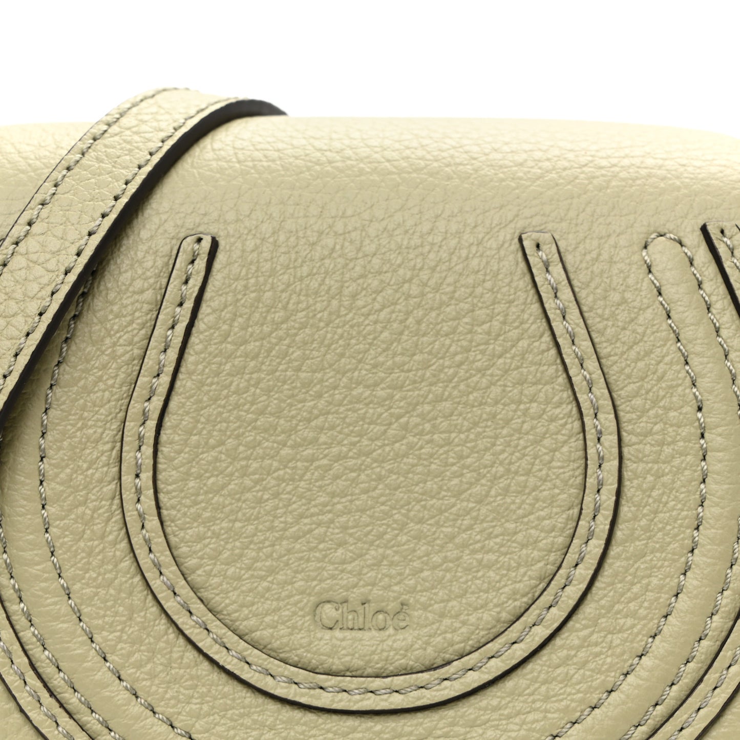 Calfskin Nano Marcie Saddle Bag Aloe Green
