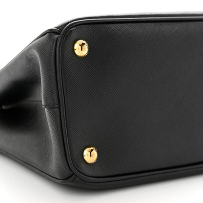 Prada Saffiano Small Galleria Double Zip Tote Black 8 of 9