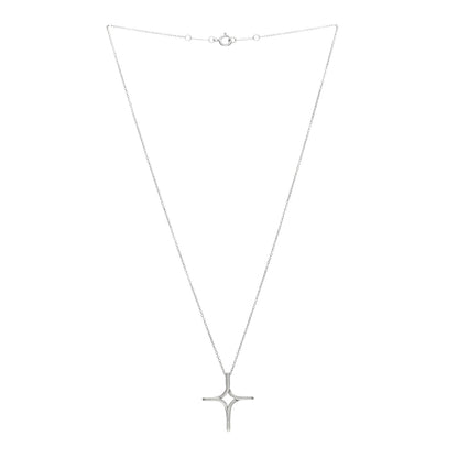 Tiffany Sterling Silver Elsa Peretti Infinity Cross Pendant Necklace 2 of 4