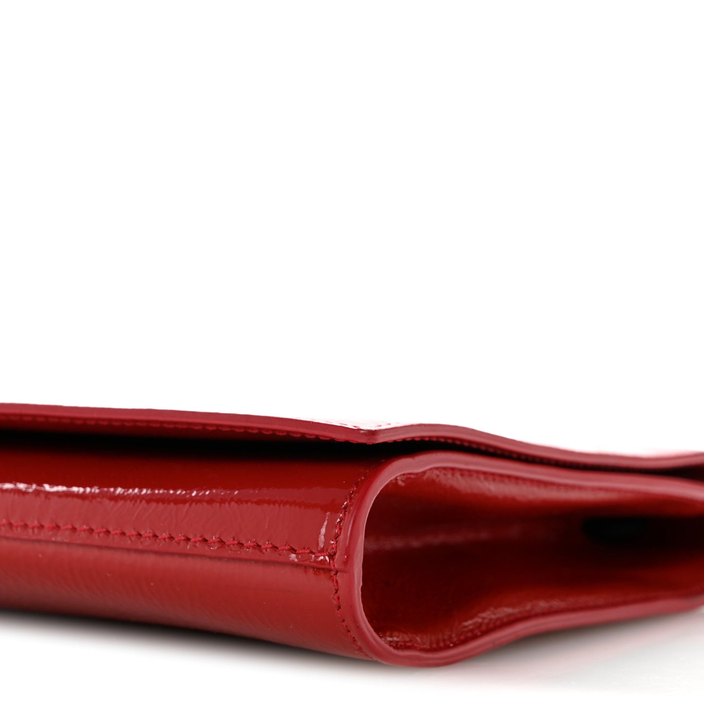 Textured Patent Monogram Large Belle De Jour Clutch Red
