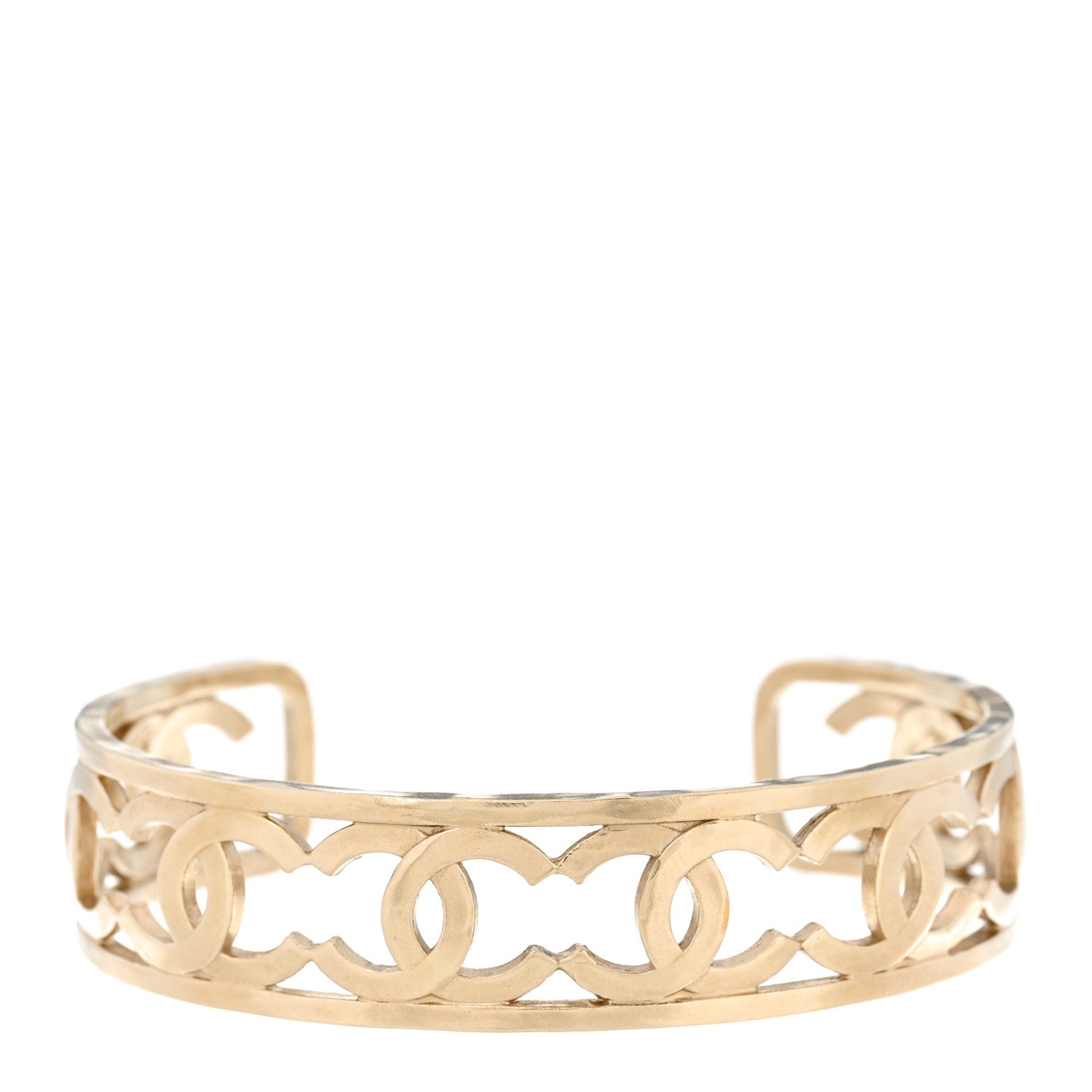 Chanel Metal Logo CC Cuff Gold 1 of 4