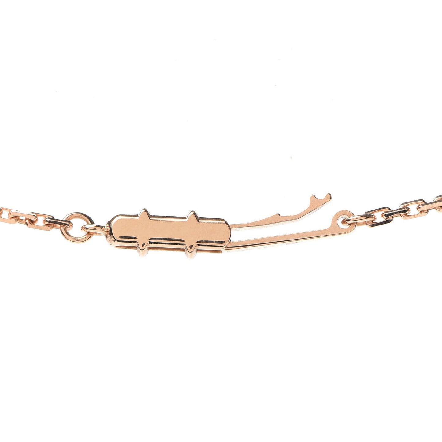 18K Pink Gold Diamond LOVE Paved Necklace
