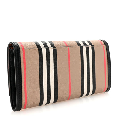 Burberry E-Canvas Icon Stripe Halton Continental Wallet Archive Beige 3 of 6
