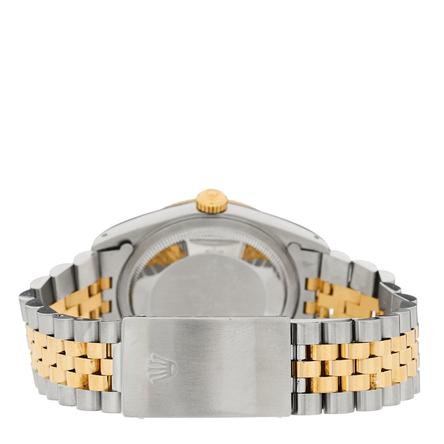 Rolex Stainless Steel 18K Yellow Gold Diamond 36mm Oyster Perpetual Datejust Watch Black 16233 3 of 5