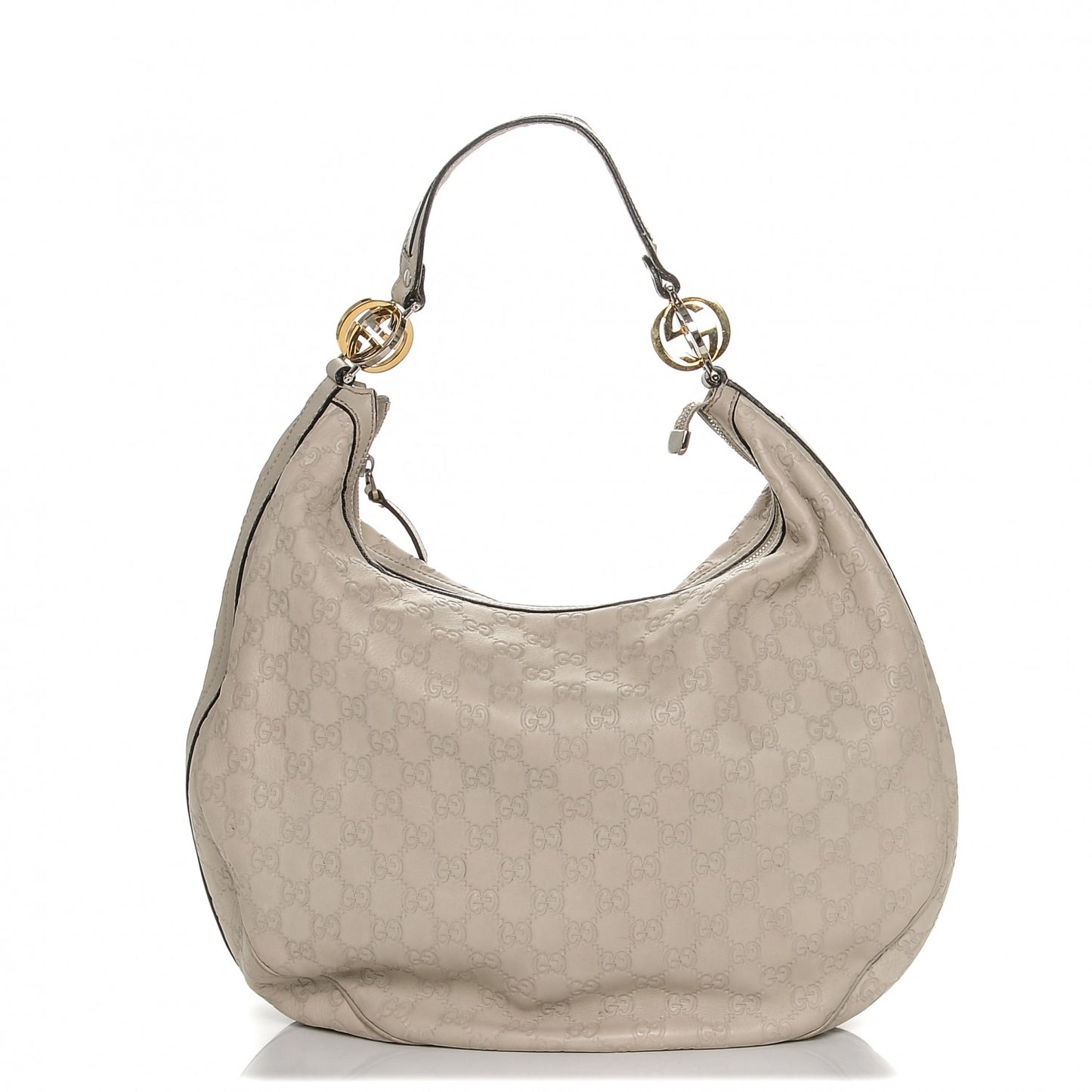 Guccissima Large GG Twins Hobo Off White
