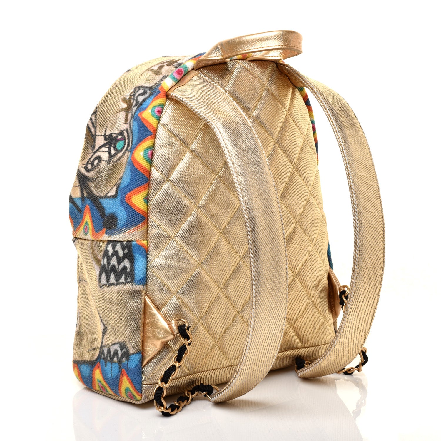 Chanel Graffiti Printed Canvas Street Spirit Backpack Multicolor 2 of 9