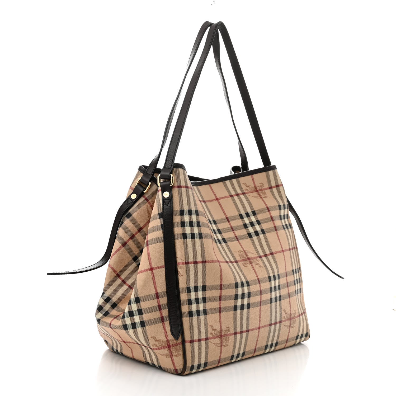 Burberry Haymarket Check Large Canterbury Tote Chocolate 4 of 17