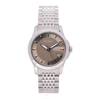 Gucci Stainless Steel 27mm G-Timeless Quartz Watch Brown 1 of 8