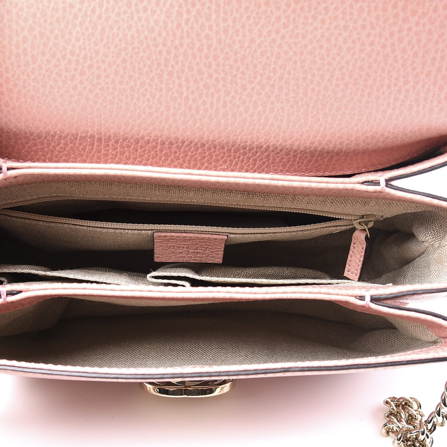 Gucci Dollar Calfskin Interlocking G Top Handle Shoulder Bag Soft Pink 4 of 11
