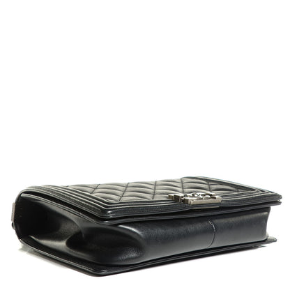Chanel Calfskin Quilted Double Stitch New Medium Boy Flap Black 4 of 8