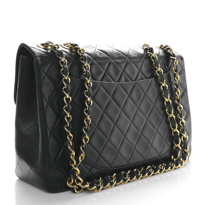 Chanel Lambskin Quilted XL Jumbo Single Flap Black 3 of 10