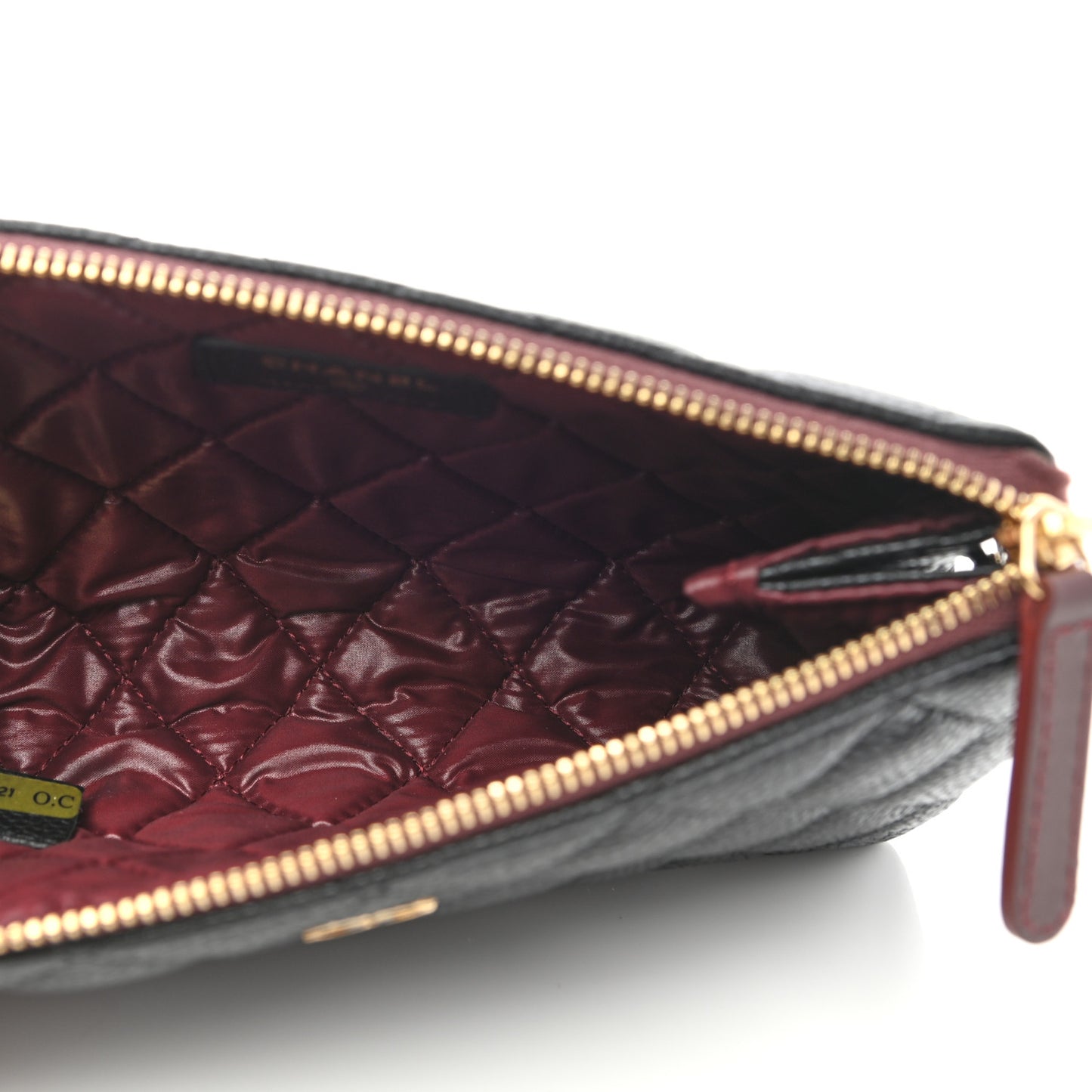 Caviar Quilted Small Pouch Black